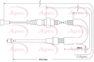 Cable Pull, parking brake APEC CAB1576