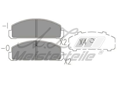 комплект спирачно феродо, дискови спирачки A.Z. Meisterteile AZMT-44-022-2208