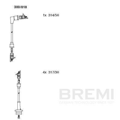 BREMI Комплект проводов зажигания
