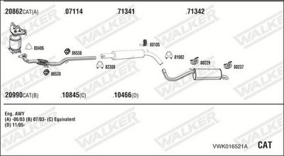 Изпускателна система WALKER VWK016521A