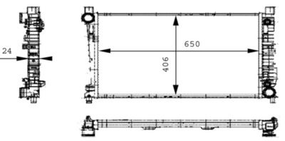 Radiator, engine cooling CR 387 000S