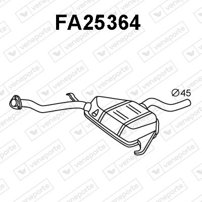 Предглушитель выхлопных газов VENEPORTE FA25364 для FIAT TEMPRA