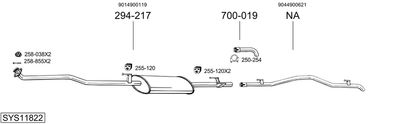 Układ wydechowy BOSAL SYS11822
