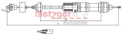 въжен механизъм, задействане на съединителя METZGER AUTOTEILE 11.2284