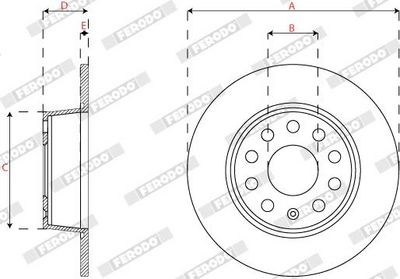 BREMSSCHEIBE FERODO DDF2825C 2