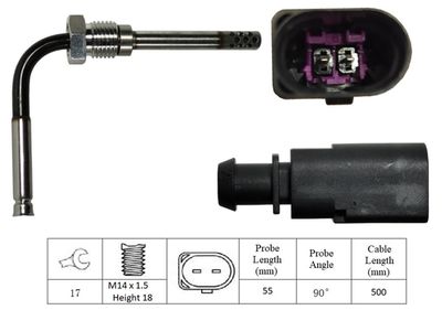 SENZOR TEMPERATURA GAZE EVACUARE