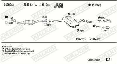 Изпускателна система WALKER VOT04826B