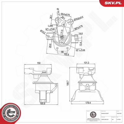 variklio montavimas 75SKV456 ESEN SKV