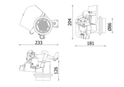 Koeler, uitlaatterugvoering - CE40000P - MAHLE