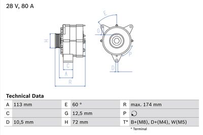 Alternator 0 986 040 260