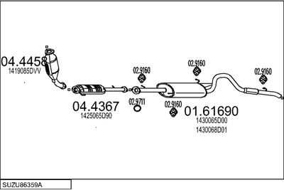 SISTEM DE ESAPAMENT MTS SUZU86359A011517