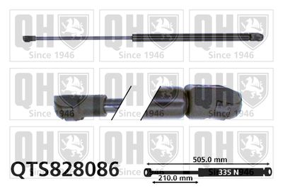Газовая пружина, крышка багажник QUINTON HAZELL QTS828086 для PEUGEOT 207