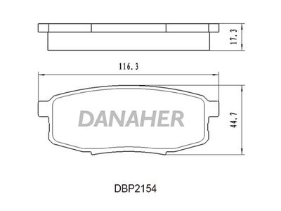 Комплект тормозных колодок, дисковый тормоз DANAHER DBP2154 для LEXUS LX