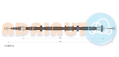 Тросик, cтояночный тормоз ADRIAUTO 11.0271.2 для FIAT PANDA