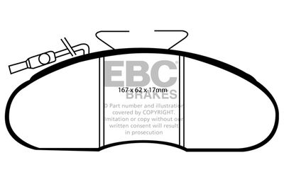 Комплект тормозных колодок, дисковый тормоз EBC Brakes DP633/3 для NISSAN CABSTAR