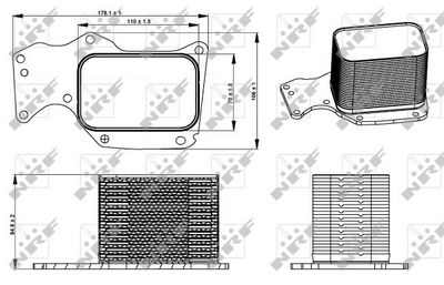 Oil Cooler, engine oil 31284