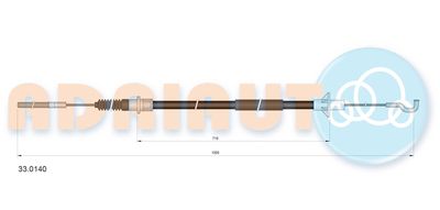 въжен механизъм, задействане на съединителя ADRIAUTO 33.0140