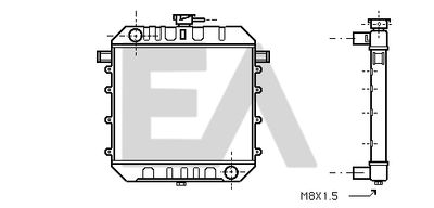 Радиатор, охлаждение двигателя EACLIMA 31R54060 для OPEL ASCONA