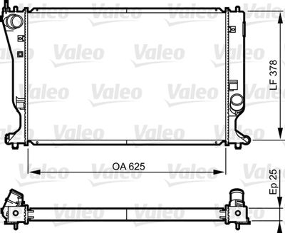 Радиатор, охлаждение двигателя VALEO 735574 для TOYOTA COROLLA