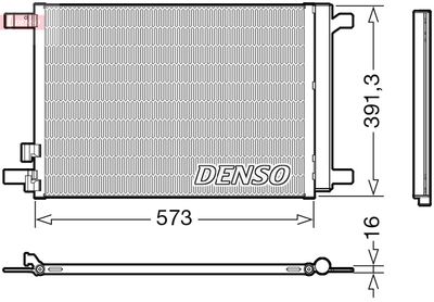 Конденсатор, кондиционер DENSO DCN32066 для AUDI A3