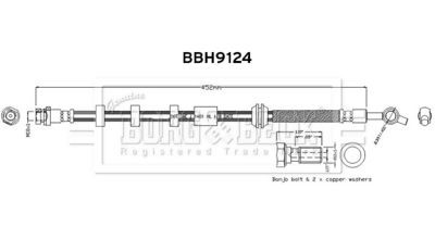 спирачен маркуч BORG & BECK BBH9124