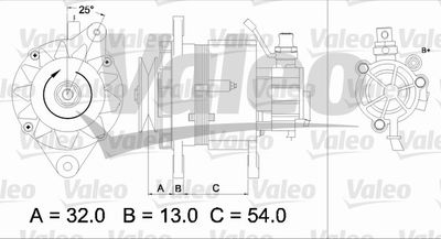 Генератор VALEO 437143 для MITSUBISHI L200