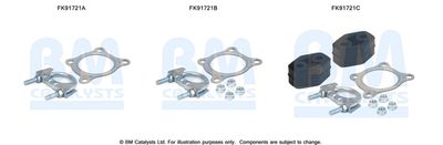 Монтажный комплект, катализатор BM CATALYSTS FK91721 для AUDI A1