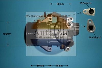 Compressor, air conditioning Auto Air Gloucester 14-0046P