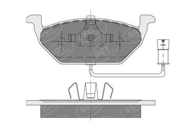 комплект спирачно феродо, дискови спирачки SCT - MANNOL SP 136 PR