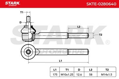 накрайник на напречна кормилна щанга STARK SKTE-0280640