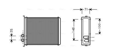 AVA QUALITY COOLING Kachelradiateur, interieurverwarming (VOA6085)