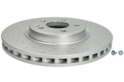 Brake disc Voor Links/Rechts past: MERCEDES A (W176), B SPORTS TOURER (W246, W242), CLA (C117), CLA SHOOTING BRAKE (X117), GLA (X156) 2.0/2.0ALK/2.2D 11.11-12.19
