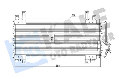 Конденсатор, кондиционер KALE OTO RADYATÖR 144100 для RENAULT 21