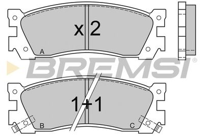 Комплект тормозных колодок, дисковый тормоз BREMSI BP2422 для MAZDA XEDOS
