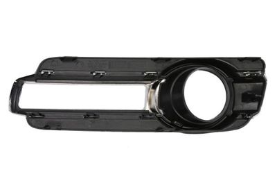 Voorbumper afdekking Voor Rechts (met mistlampgaten, chroom/zwart) past: MITSUBISHI PAJERO IV FL 01.15-