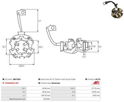 Vorschau Halter, Kohlebürsten Ansicht 2