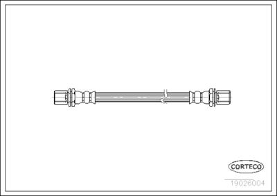 Тормозной шланг CORTECO 19026004 для TOYOTA STARLET