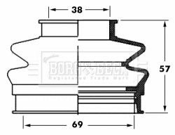 Bellow, drive shaft Borg & Beck BCB6064