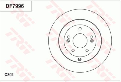 Тормозной диск TRW DF7996 для HYUNDAI SANTA FE