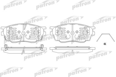 PATRON PBP1707 Тормозные колодки и сигнализаторы  для MAZDA 6 (Мазда 6)