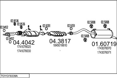 SISTEM DE ESAPAMENT MTS TOYO78339A003624