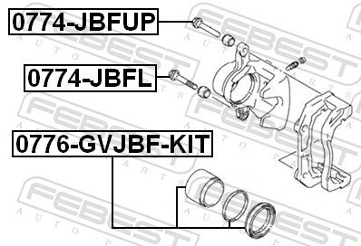 0776-GVJBF-KIT Поршень суппорта тормозного переднего  FEBEST FEBEST 