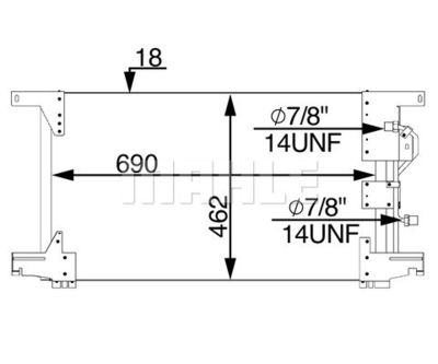 Kondensor, klimatanläggning MAHLE AC 283 000S