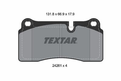 Комплект тормозных колодок, дисковый тормоз TEXTAR 2426101 для AUDI R8