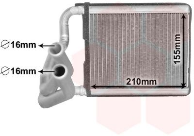 VAN WEZEL 83016701 Радиатор печки  для HYUNDAI VELOSTER (Хендай Велостер)