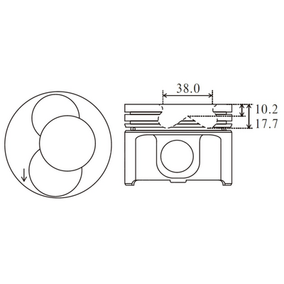 PISTON MV Parts MVP9886