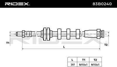 спирачен маркуч RIDEX 83B0240