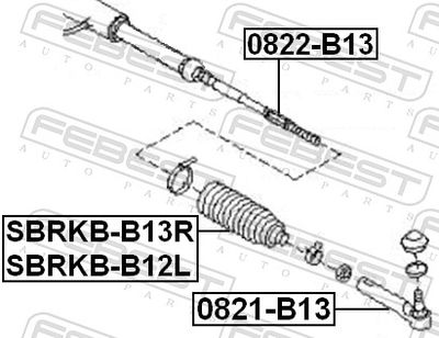 Manžeta, řízení FEBEST SBRKB-B12L