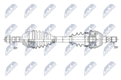 Приводной вал NTY NPW-PL-091 для OPEL ASTRA