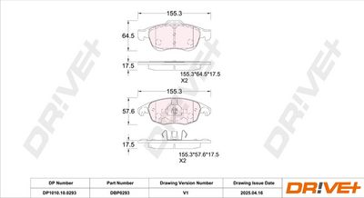 BREMSBELAGSATZ SCHEIBENBREMSE DR!VE+ DP1010100293 2